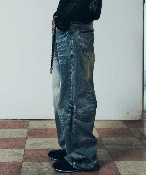 AAKAM(アーカム)の「Washed Zipper Slit Denim Pants (Sky Blue)(デニムパンツ・レディース・その他・1/2)」の12枚目の写真