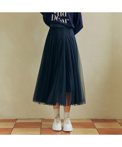 ZEROSTREET（ゼロストリート）の「[5カラー] ロングフレアシャスカート（スカート・レディース・ブラック/ネイビー/Beige/グレー系/ライトグレー・MEDIUM/SMALL）」の5枚目の写真