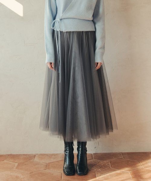 ZEROSTREET（ゼロストリート）の「[5カラー] ロングフレアシャスカート（スカート・レディース・ブラック/ネイビー/Beige/グレー系/ライトグレー・MEDIUM/SMALL）」の22枚目の写真