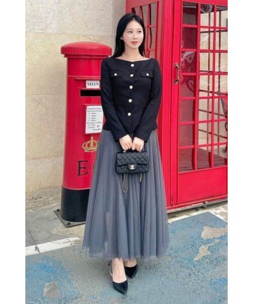 ZEROSTREET（ゼロストリート）の「[5カラー] ロングフレアシャスカート（スカート・レディース・ブラック/ネイビー/Beige/グレー系/ライトグレー・MEDIUM/SMALL）」の6枚目の写真
