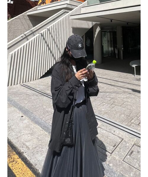ZEROSTREET（ゼロストリート）の「[5カラー] ロングフレアシャスカート（スカート・レディース・ブラック/ネイビー/Beige/グレー系/ライトグレー・MEDIUM/SMALL）」の17枚目の写真