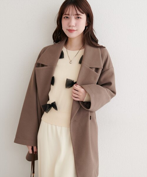 natural couture（ナチュラルクチュール）の「ランダムリボンニットプルオーバー（ニット/セーター・レディース・ライトグレー/チャコールグレー/アイボリー・FREE）」の22枚目の写真