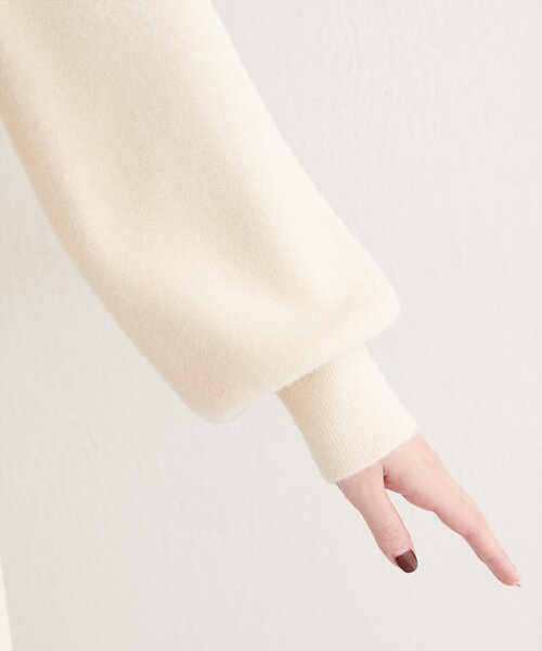 natural couture（ナチュラルクチュール）の「ランダムリボンニットプルオーバー（ニット/セーター・レディース・ライトグレー/チャコールグレー/アイボリー・FREE）」の4枚目の写真