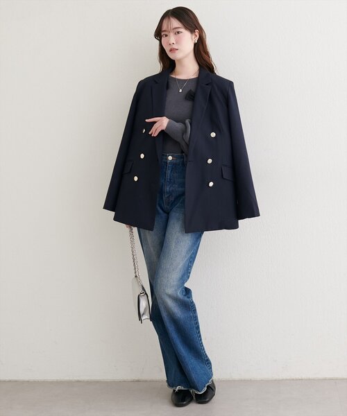 natural couture（ナチュラルクチュール）の「ランダムリボンニットプルオーバー（ニット/セーター・レディース・ライトグレー/チャコールグレー/アイボリー・FREE）」の15枚目の写真