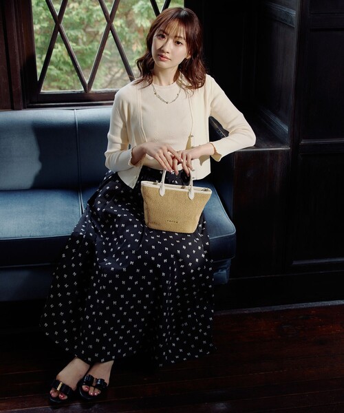 TOCCA(トッカ)の「TO THE SUNLIGHT POCHETTE かごバッグ(かごバッグ・レディース・アイボリー系/ブラック系5/ブラック系・F)」の8枚目の写真
