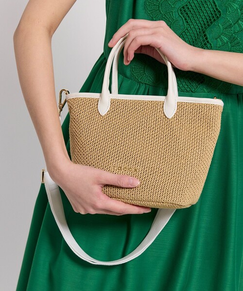 TOCCA(トッカ)の「TO THE SUNLIGHT POCHETTE かごバッグ(かごバッグ・レディース・アイボリー系/ブラック系5/ブラック系・F)」の12枚目の写真