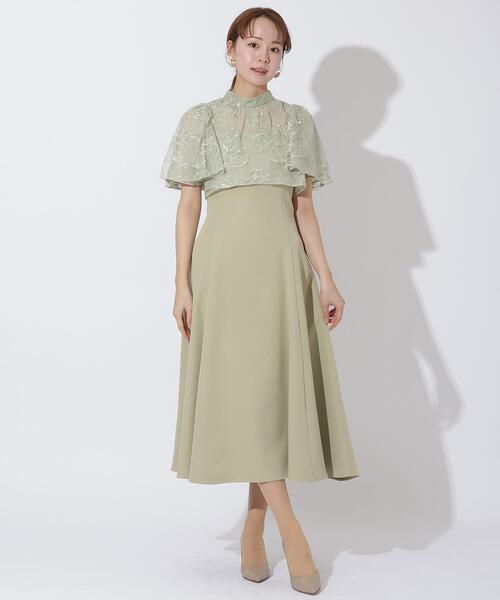 AND COUTURE ラメフラワーチュールレイヤードドレス ラメフラワーチュールレイヤードドレス（ドレス）｜AND COUTURE