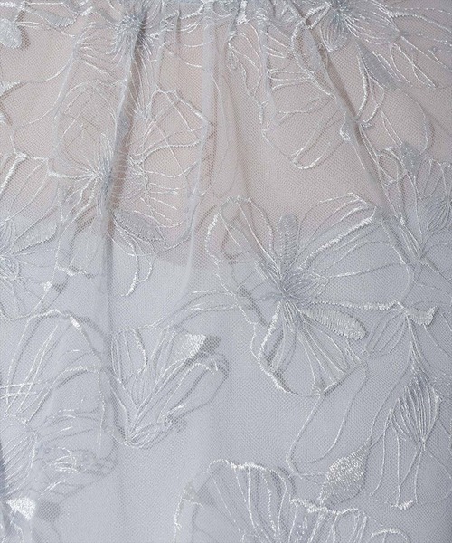 ラメフラワーチュールレイヤードドレス（ドレス）｜AND COUTURE