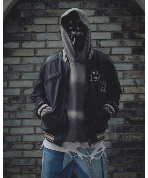 SCHISM INDUCING(スキズムインデューシング)の「AGING LEATHER BOMBER(スタジャン・レディース・その他・MEDIUM/LARGE)」の5枚目の写真