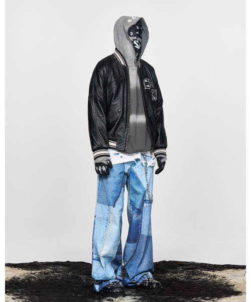 SCHISM INDUCING(スキズムインデューシング)の「AGING LEATHER BOMBER(スタジャン・レディース・その他・MEDIUM/LARGE)」の7枚目の写真