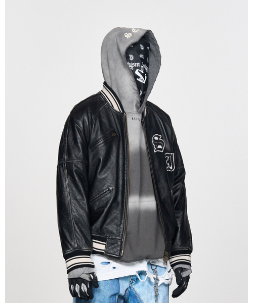 SCHISM INDUCING(スキズムインデューシング)の「AGING LEATHER BOMBER(スタジャン・レディース・その他・MEDIUM/LARGE)」の11枚目の写真
