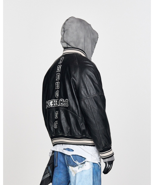 SCHISM INDUCING(スキズムインデューシング)の「AGING LEATHER BOMBER(スタジャン・レディース・その他・MEDIUM/LARGE)」の12枚目の写真