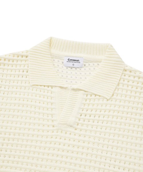 COVERNAT(カバーナット)の「オープンカラー ニットベスト アイボリー(ベスト・レディース・その他・SMALL/MEDIUM/LARGE/X-LARGE)」の3枚目の写真