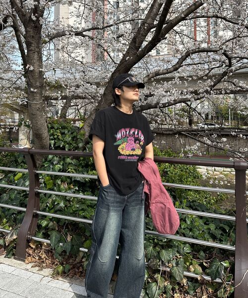 MOZMOZ(モズモズ)の「ハイラビット オーバーサイズ ピグメント 半袖Tシャツ ブラック(Tシャツ/カットソー・レディース・その他・M/XL)」の5枚目の写真