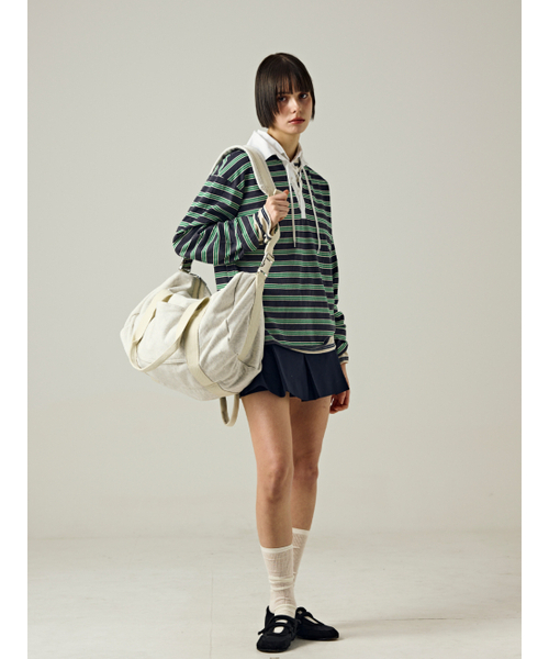 Salad bowls（サラダボール）の「410 Travel Bag [MELANGE]（メッセンジャーバッグ・レディース・ライトホワイト・FREE）」の6枚目の写真