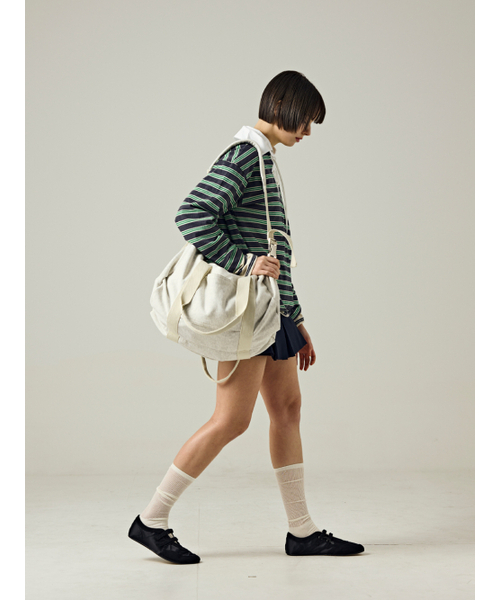 Salad bowls（サラダボール）の「410 Travel Bag [MELANGE]（メッセンジャーバッグ・レディース・ライトホワイト・FREE）」の5枚目の写真