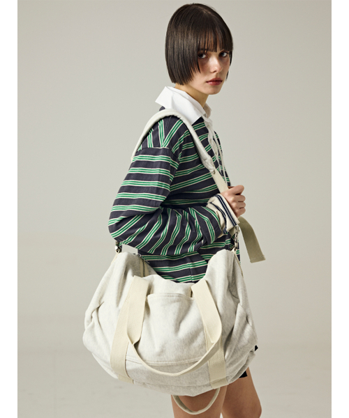 Salad bowls（サラダボール）の「410 Travel Bag [MELANGE]（メッセンジャーバッグ・レディース・ライトホワイト・FREE）」の4枚目の写真