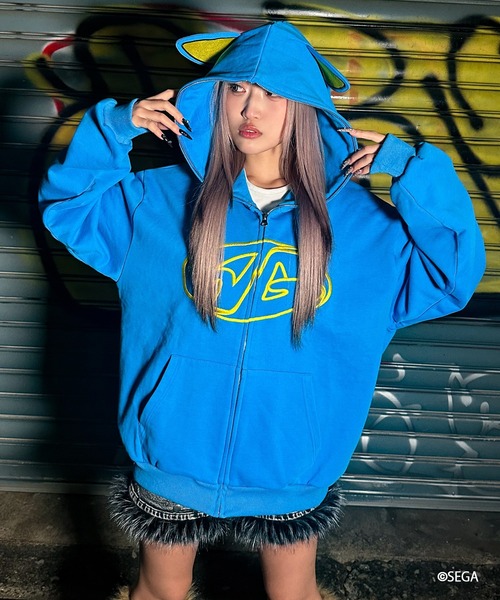 A'GEM/9 × .kom 『A'gem/エージェム』 METAL SONIC ZIP UP HOODIE