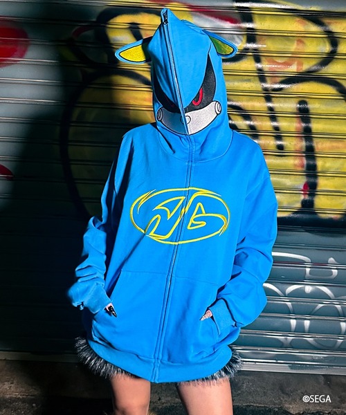 A'GEM/9 × .kom 『A'gem/エージェム』 METAL SONIC ZIP UP HOODIE