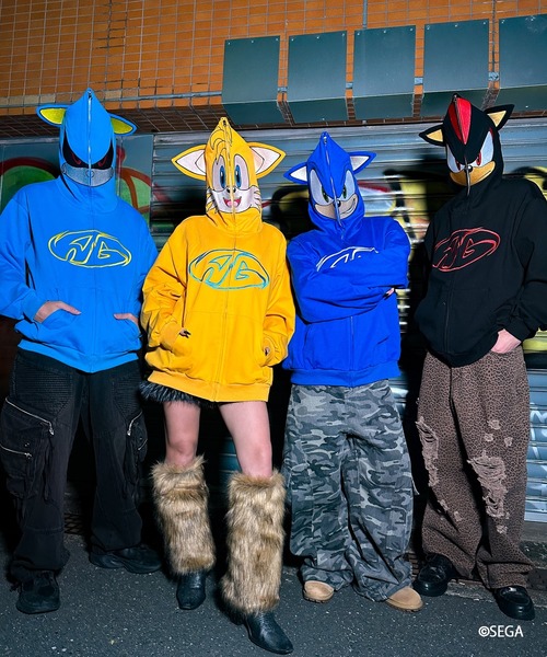 A'GEM/9 × .kom 『A'gem/エージェム』 METAL SONIC ZIP UP HOODIE
