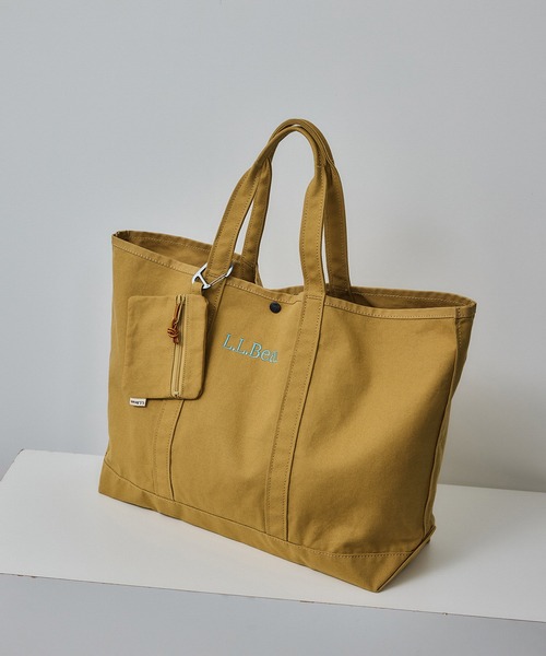 L.L.Bean（エルエルビーン）の「【L.L.Bean for SALON（エル・エル・ビーン）】別注グローサリー・トート＆チャームポーチ（トートバッグ・レディース・レッド系その他/キャメル/イエロー系その他/ブルー系その他4/カーキ・FREE）」の3枚目の写真