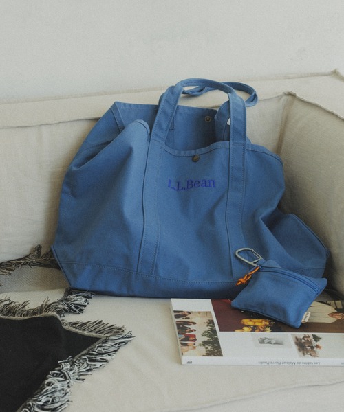 L.L.Bean（エルエルビーン）の「【L.L.Bean for SALON（エル・エル・ビーン）】別注グローサリー・トート＆チャームポーチ（トートバッグ・レディース・レッド系その他/キャメル/イエロー系その他/ブルー系その他4/カーキ・FREE）」の12枚目の写真