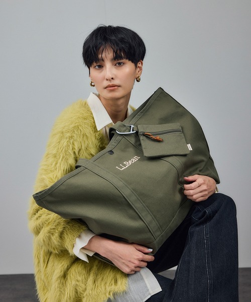 L.L.Bean（エルエルビーン）の「【L.L.Bean for SALON（エル・エル・ビーン）】別注グローサリー・トート＆チャームポーチ（トートバッグ・レディース・レッド系その他/キャメル/イエロー系その他/ブルー系その他4/カーキ・FREE）」の17枚目の写真
