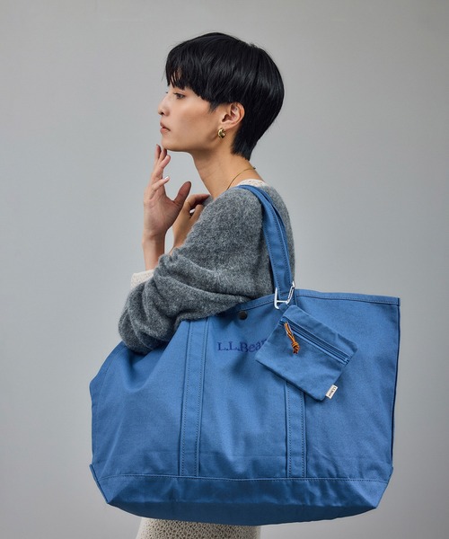 L.L.Bean（エルエルビーン）の「【L.L.Bean for SALON（エル・エル・ビーン）】別注グローサリー・トート＆チャームポーチ（トートバッグ・レディース・レッド系その他/キャメル/イエロー系その他/ブルー系その他4/カーキ・FREE）」の18枚目の写真