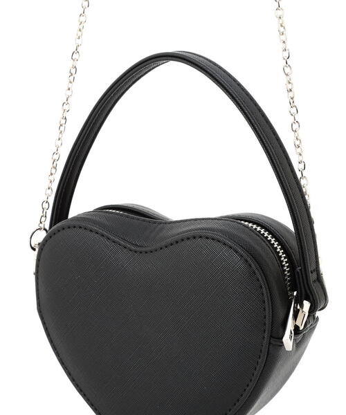 FREE'S MART（フリーズマート）の「ハートミニショルダーバッグ（ショルダーバッグ・レディース・ブラウン/ブラック/シルバー・ﾌﾘ-）」の7枚目の写真