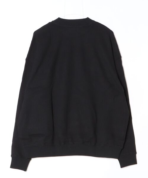 MAISON CLUB(メゾンクラブ)の「【MAISON CLUB】HEAVY OZ MOCK NECK WAFFLE SWEATER ヘビーオンスモックネックドライワッフルスウェット /MILITARY ミリタリー(スウェット・メンズ・ブラック/グレー/ホワイト・M/L)」の4枚目の写真