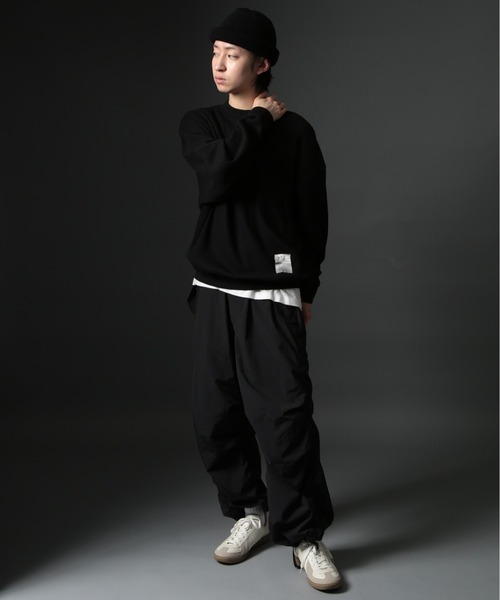 MAISON CLUB(メゾンクラブ)の「【MAISON CLUB】HEAVY OZ MOCK NECK WAFFLE SWEATER ヘビーオンスモックネックドライワッフルスウェット /MILITARY ミリタリー(スウェット・メンズ・ブラック/グレー/ホワイト・M/L)」の13枚目の写真