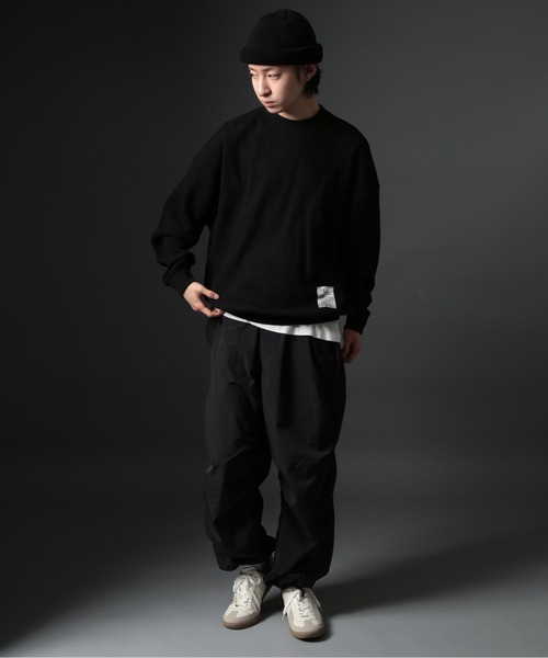 MAISON CLUB(メゾンクラブ)の「【MAISON CLUB】HEAVY OZ MOCK NECK WAFFLE SWEATER ヘビーオンスモックネックドライワッフルスウェット /MILITARY ミリタリー(スウェット・メンズ・ブラック/グレー/ホワイト・M/L)」の11枚目の写真