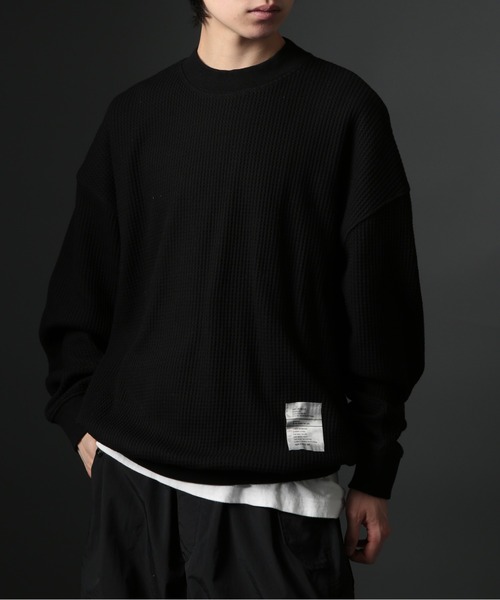 MAISON CLUB(メゾンクラブ)の「【MAISON CLUB】HEAVY OZ MOCK NECK WAFFLE SWEATER ヘビーオンスモックネックドライワッフルスウェット /MILITARY ミリタリー(スウェット・メンズ・ブラック/グレー/ホワイト・M/L)」の15枚目の写真