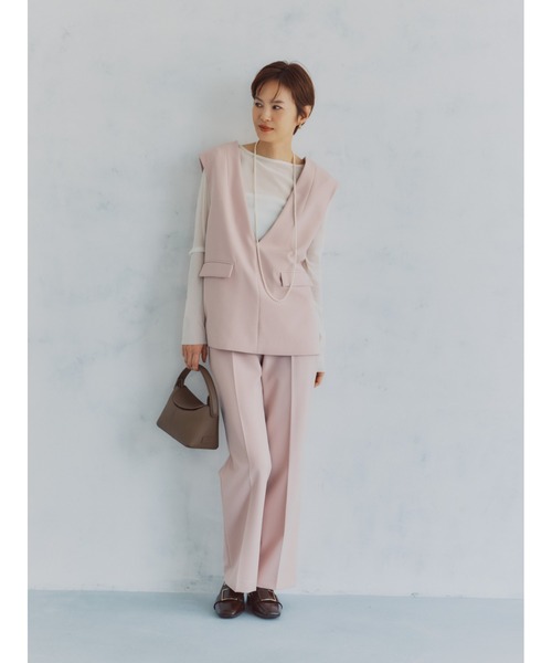 A part by(アパートバイ)の「【セレモニー】C*ベストセットアップ(スーツセット・レディース・ブラック/ネイビー/ライトブルー/ピンク系その他・SMALL/MEDIUM/LARGE)」の1枚目の写真