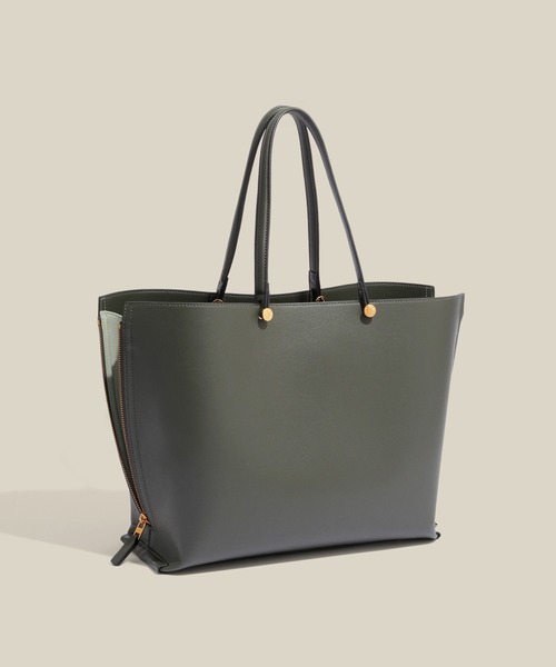 E'POR（エポール）の「【E'POR】Y BAG Wide/A4対応・通勤・26SS（トートバッグ・レディース・ダークグリーン/グレー/ダークブラウン/ブラック/キナリ・FREE）」の21枚目の写真