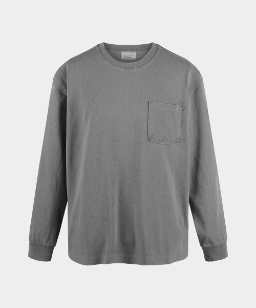BIRBANTE(ビルバンテ)の「ウォッシュドポケットロングスリーブTシャツ - グレー(Tシャツ/カットソー・メンズ・グレー・SMALL/MEDIUM/LARGE/X-LARGE)」の1枚目の写真