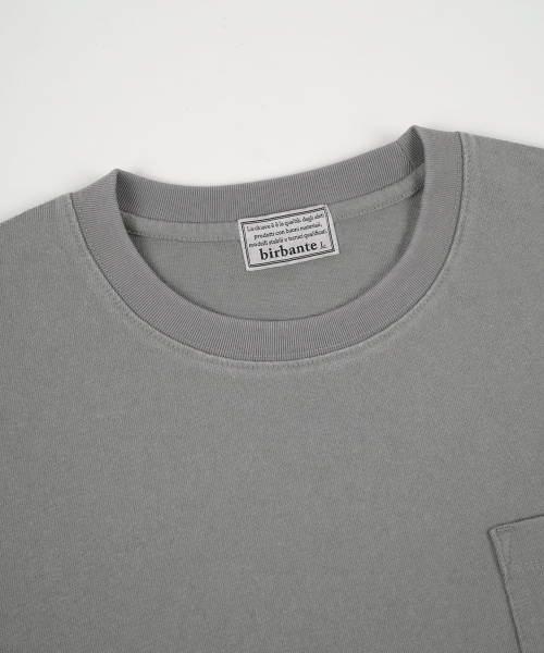 BIRBANTE(ビルバンテ)の「ウォッシュドポケットロングスリーブTシャツ - グレー(Tシャツ/カットソー・メンズ・グレー・SMALL/MEDIUM/LARGE/X-LARGE)」の4枚目の写真