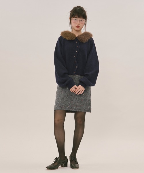 は*ま様 loin nuit ニュアンスデザイン2wayカーディガン loin nuit カーディガン nuance design knit cardigan / ニュアンス