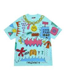 HAND WORK CRAZY SMILE T-SHIRTS_SKYBL