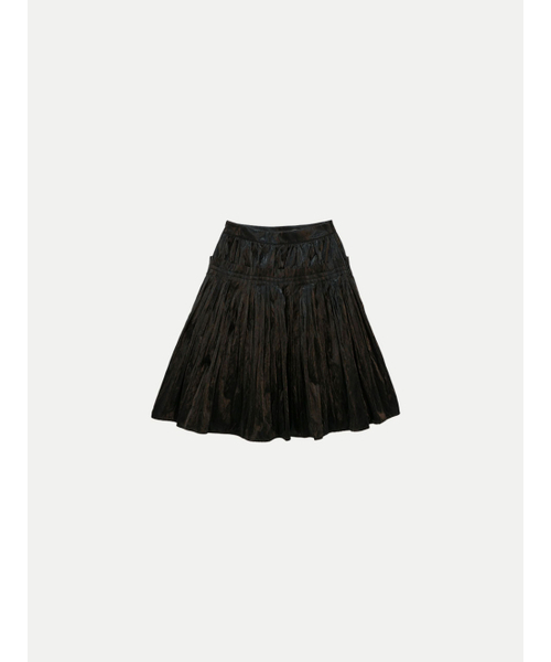 COLOCYNTH(コロシント)の「Genorous Pintuck Midi Skirt Glossy Black(スカート・レディース・その他・MEDIUM)」の1枚目の写真