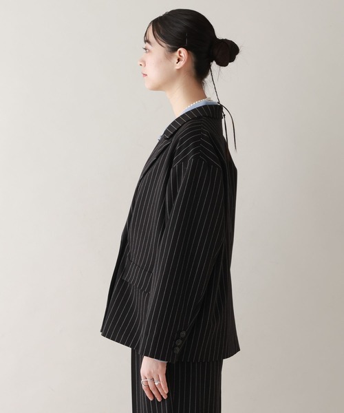 RAGEBLUE（レイジブルー）の「ルーズダブルテーラードジャケット/セットアップ対応（テーラードジャケット・レディース・ブラウン/ベージュ系2/ブラック系9・FREE）」の16枚目の写真