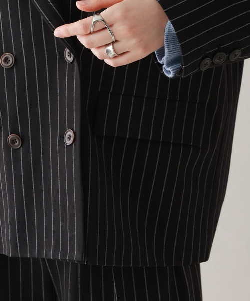 RAGEBLUE（レイジブルー）の「ルーズダブルテーラードジャケット/セットアップ対応（テーラードジャケット・レディース・ブラウン/ベージュ系2/ブラック系9・FREE）」の21枚目の写真