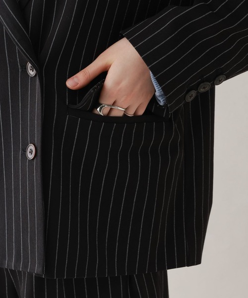 RAGEBLUE（レイジブルー）の「ルーズダブルテーラードジャケット/セットアップ対応（テーラードジャケット・レディース・ブラウン/ベージュ系2/ブラック系9・FREE）」の22枚目の写真