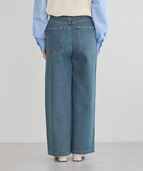 earth music&ecology（アースミュージックアンドエコロジー）の「【2026SS】スタッズデニムパンツ（デニムパンツ・レディース・ライトインディゴブルー/ブルー系その他・S/M）」の15枚目の写真