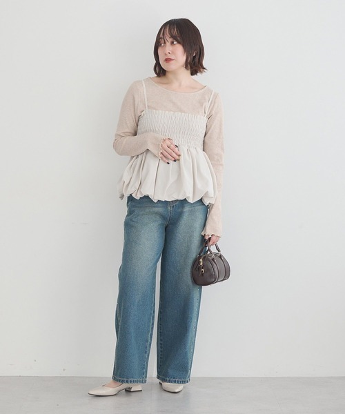 earth music&ecology（アースミュージックアンドエコロジー）の「【2026SS】スタッズデニムパンツ（デニムパンツ・レディース・ライトインディゴブルー/ブルー系その他・S/M）」の20枚目の写真