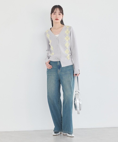 earth music&ecology（アースミュージックアンドエコロジー）の「【2026SS】スタッズデニムパンツ（デニムパンツ・レディース・ライトインディゴブルー/ブルー系その他・S/M）」の10枚目の写真