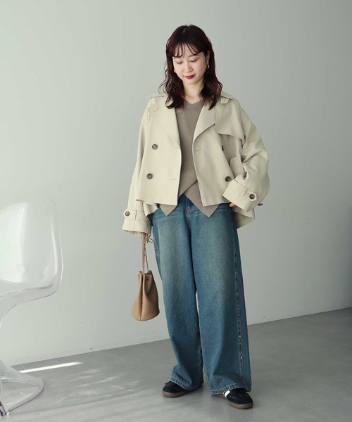 earth music&ecology（アースミュージックアンドエコロジー）の「【2026SS】スタッズデニムパンツ（デニムパンツ・レディース・ライトインディゴブルー/ブルー系その他・S/M）」の3枚目の写真