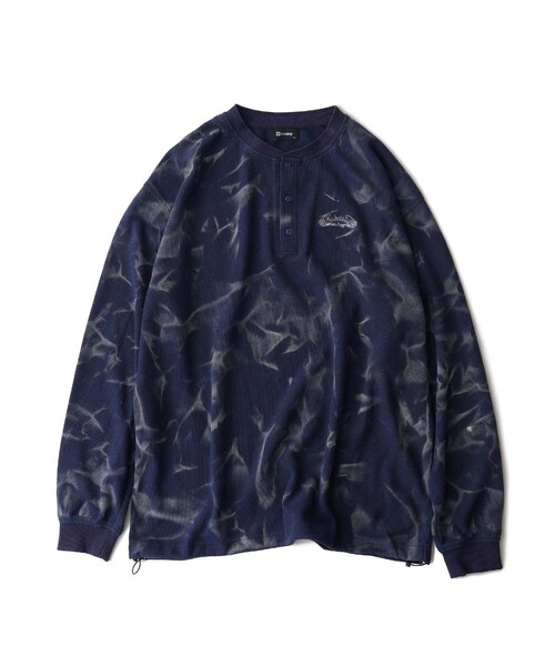 Subciety(サブサエティ)の「Henry neck waffle L/S(Tシャツ/カットソー・メンズ・グレー/ネイビー/ブラック・SMALL/MEDIUM/LARGE/X-LARGE)」の16枚目の写真