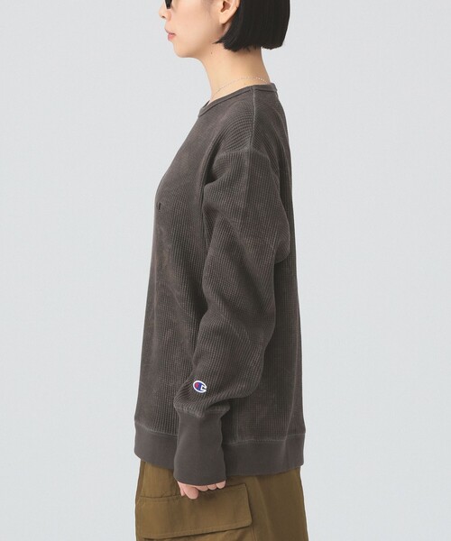 Ray BEAMS（レイビームス）の「【別注】Champion / ツリー サーマル Tシャツ（Tシャツ/カットソー・レディース・チャコールグレー/ベージュ・MEDIUM）」の17枚目の写真