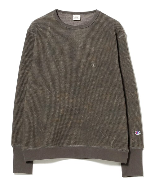 Ray BEAMS（レイビームス）の「【別注】Champion / ツリー サーマル Tシャツ（Tシャツ/カットソー・レディース・チャコールグレー/ベージュ・MEDIUM）」の3枚目の写真